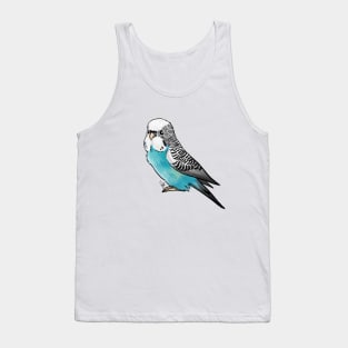 Bird - Budgerigar Parakeet - Blue Tank Top